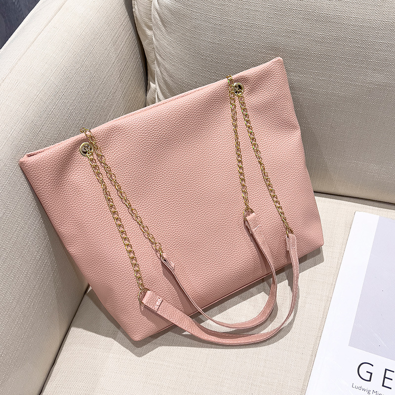 Bolsa de color caramelo tamaño medio 2024, bolsas de damas, bolsas de hombro simples, bolsas de compras para mujeres coreanas.