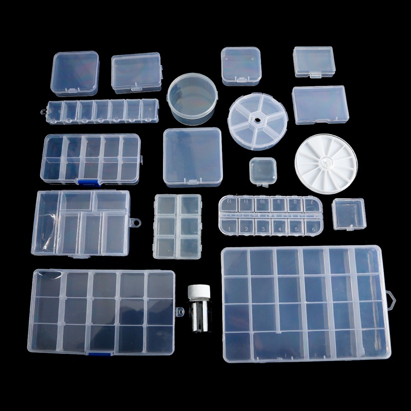 Accessory handmade, transparent removable storage box, plastic earrings, DIY 2
