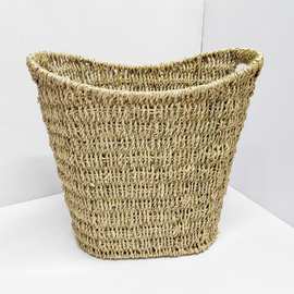 博白县纸篓定制跨镜电商千件手工垃圾篓草编收纳筐垃圾桶家用家居