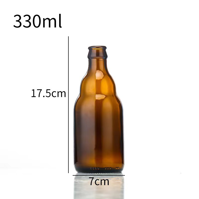 茶色の醸造ビールガラス飲料瓶冷抽出コーヒーガラス瓶豆乳ソーダ果酒飲料ガラス空瓶|undefined