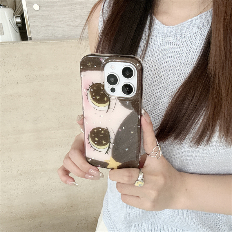 日系动漫星星眼女孩适用iPhone16苹果15ProMax手机壳14新款高级感|undefined
