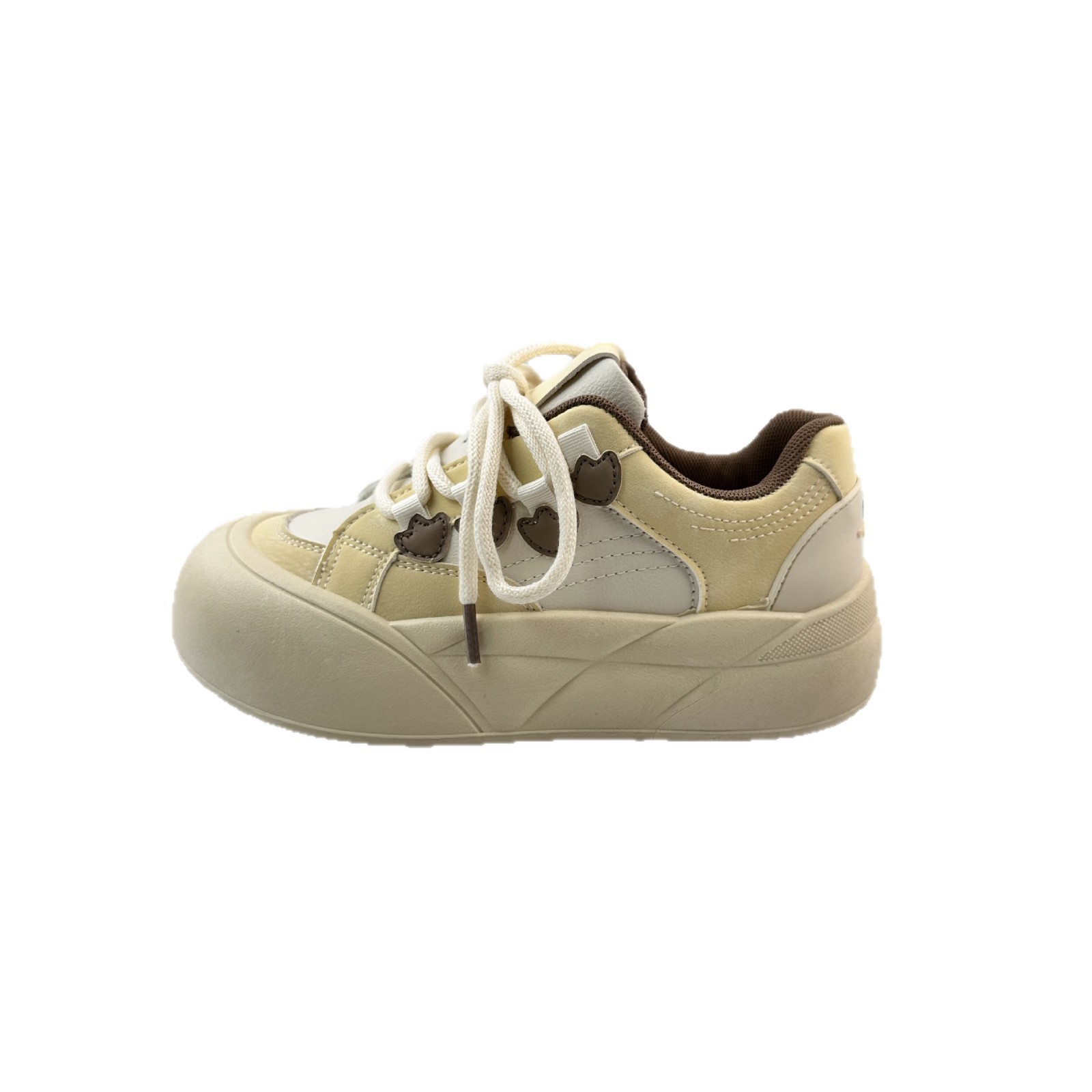 Yuanbo versátil zapatos de lona casuales de fondo grueso para mujeres 2025 nuevo primavera y otoño versátil zapatos de pan de nicho casuales