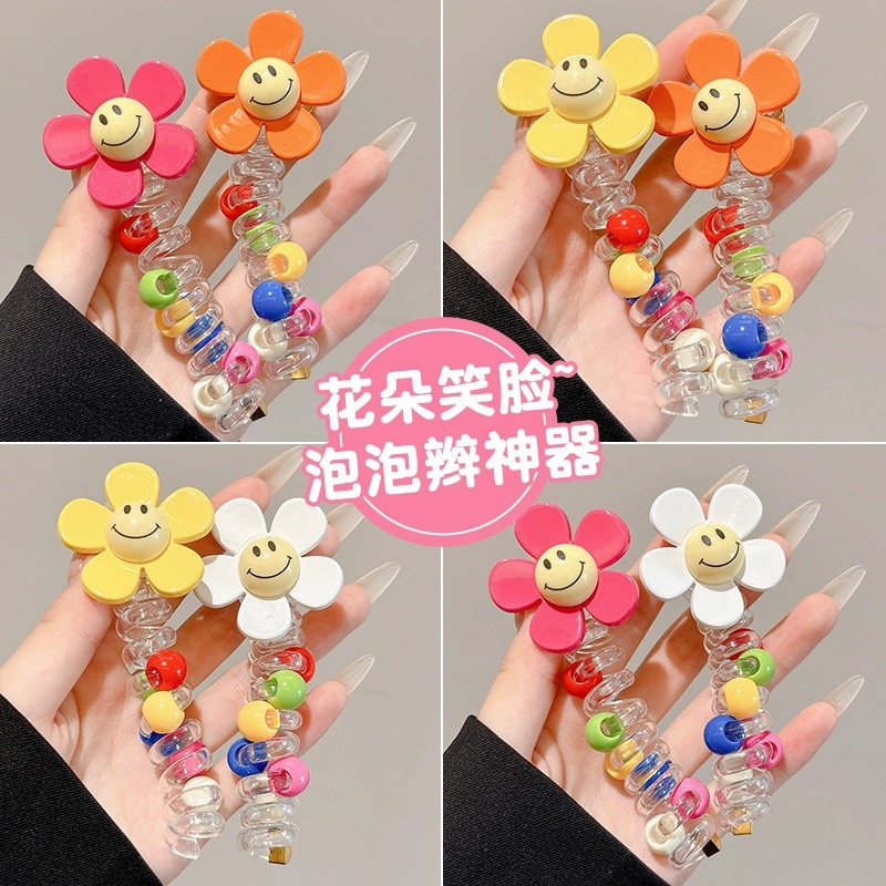 Línea telefónica con lazo, anillo para el cabello, tocado, nueva trenza de burbujas, cuerda para el cabello trenzada, alta elasticidad, sin dañar el cabello, cuerda para atar, banda de goma femenina