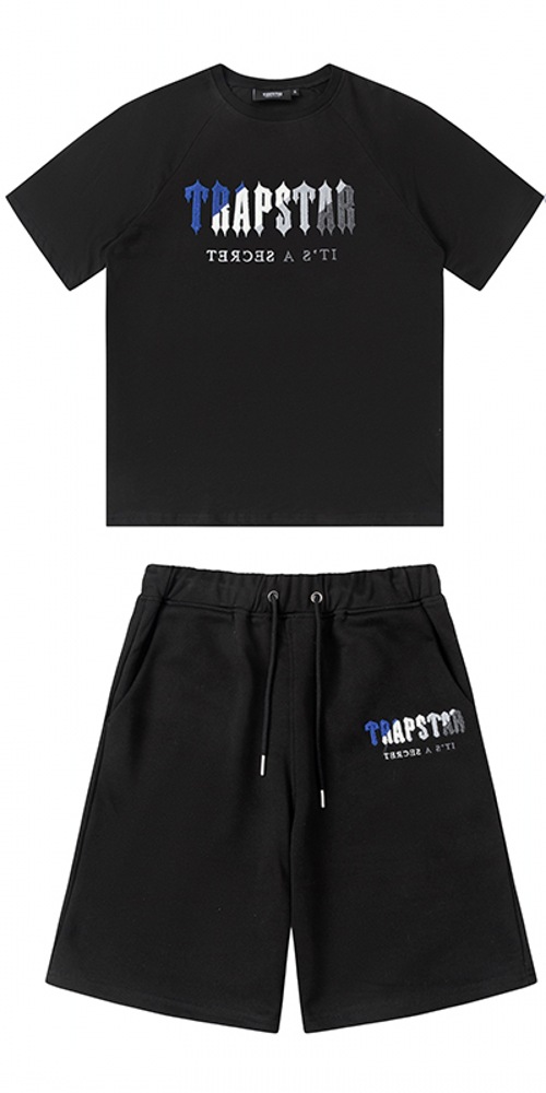 Trapstar Rainbow degradado carta cabeza de tigre bordado con capucha suéter pantalones largos deportes casual traje forrado de lana