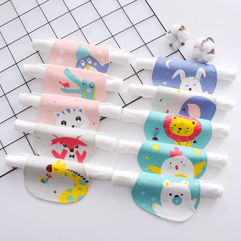 百纳德毛巾儿童吸汗巾骑行隔汗巾婴儿卡通四层纯棉纱布吸汗巾批发