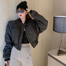 棉服女秋冬季新款宽松复古夹棉短款上衣棉衣外套棒球服潮