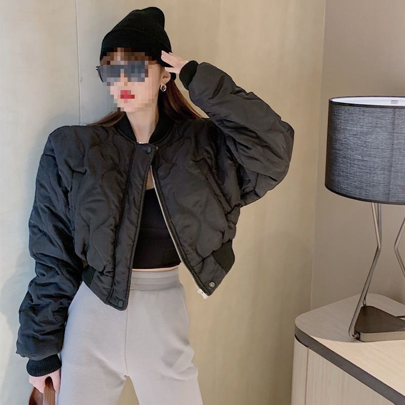棉服女秋冬季新款宽松复古夹棉短款上衣棉衣外套棒球服潮