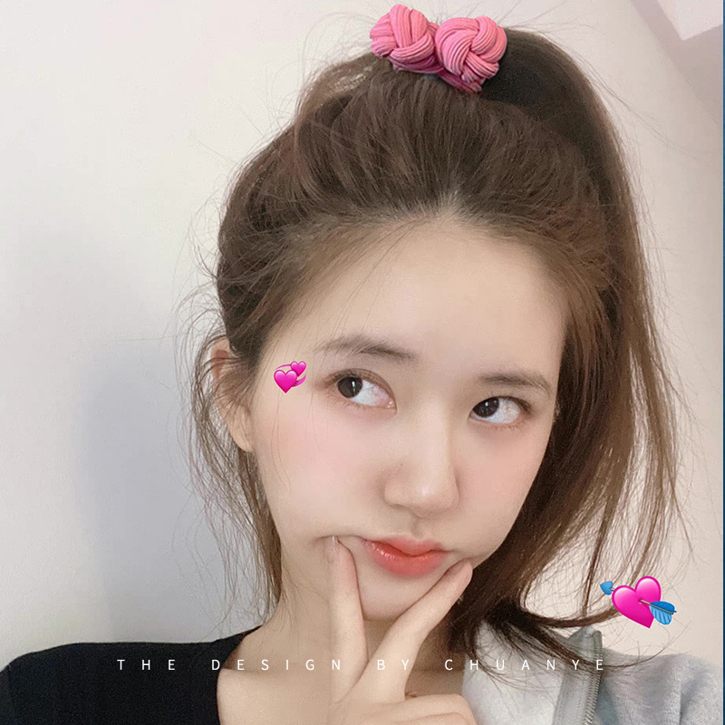 Hermosa cuerda de cola de caballo alta mujer 2024 nuevo adornamiento de cabello de dopamina anti-colapso artefacto de alta elasticidad anillo de cabello banda de goma