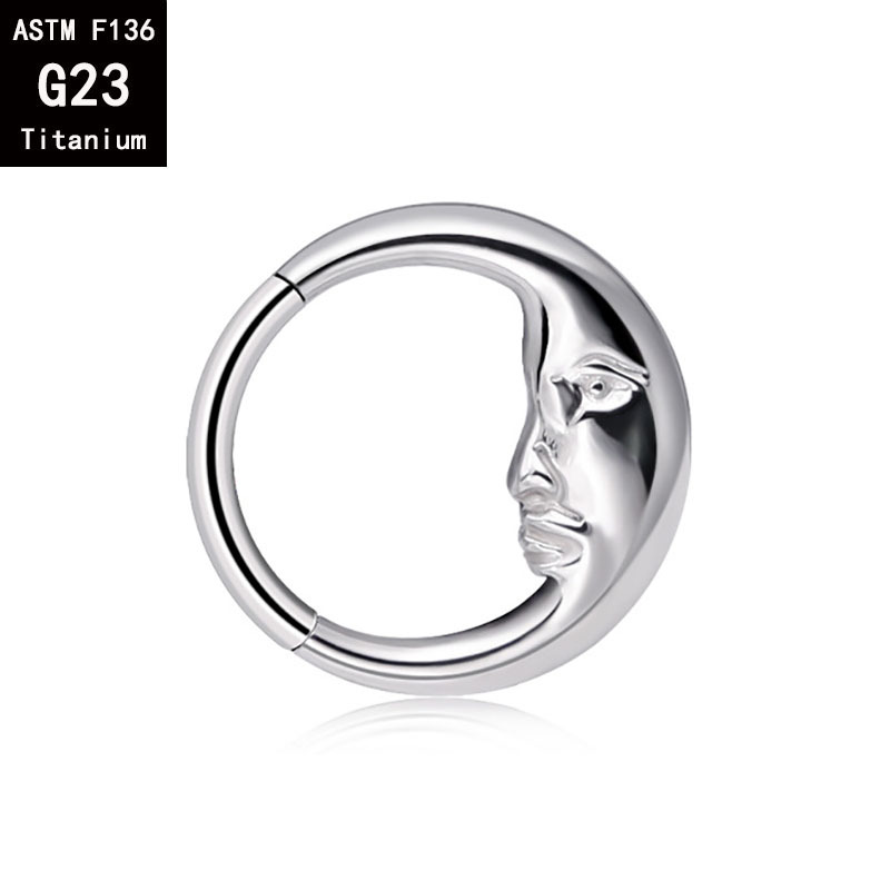Pointed titanium steel lip stud product view