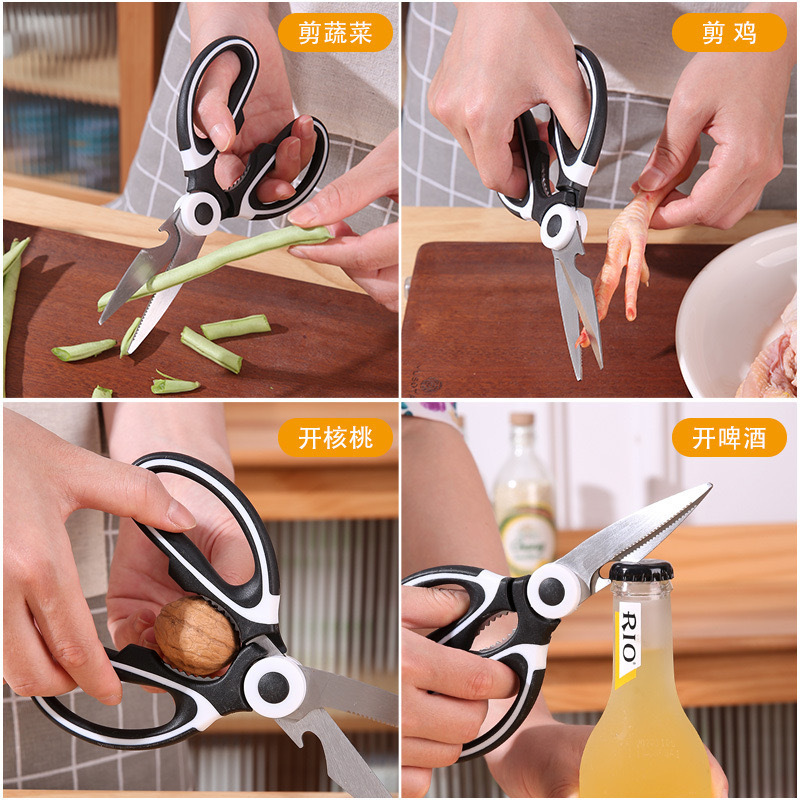 Tijeras Multifuncionales de Cocina de Acero Inoxidable para Hogar image 4