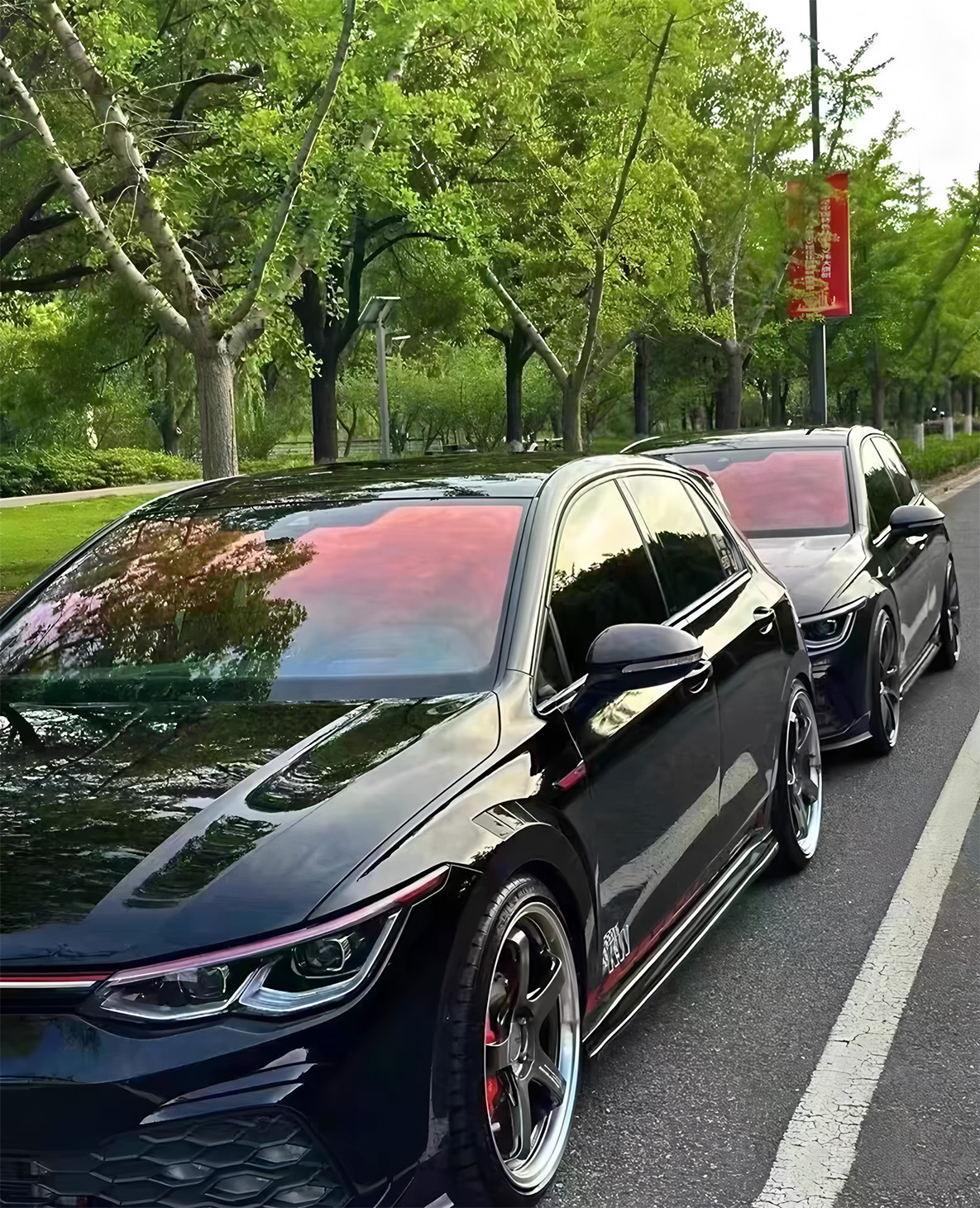 Rose Ghost Car Window Film Sunscreen Colorful Purple Heat Insulation Film Solar Film Front Windshield Optical Film