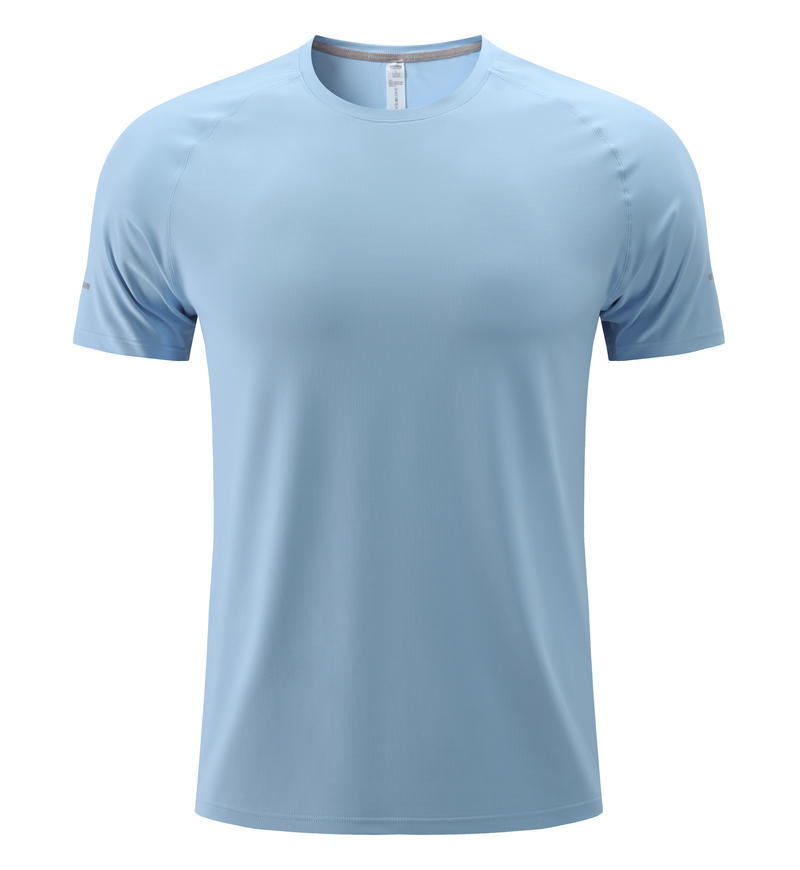 Verano nuevo deporte de moda fitness casual correr frío cómodo transpirable universal camiseta de manga corta de hielo para hombres