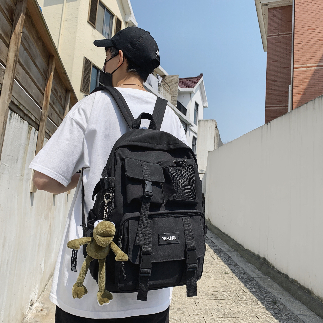 Mochila de mujer 2022 nuevo estilo coreano de gran capacidad estudiante de secundaria mochila de viaje de moda casual de los hombres
