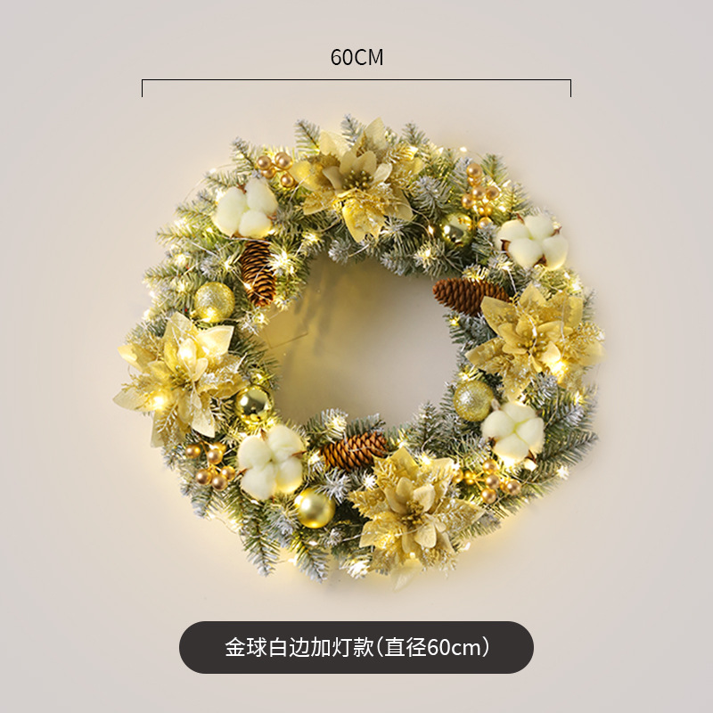 Guirnalda decorativa de Navidad hecha a mano simulación guirnalda de Navidad puerta colgante FIESTA DE Navidad escena atmósfera Accesorios