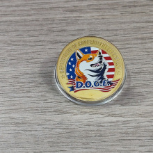 彩色狗狗币bitcoin比特币外国虚拟把玩金币玩具币外贸金属纪念币
