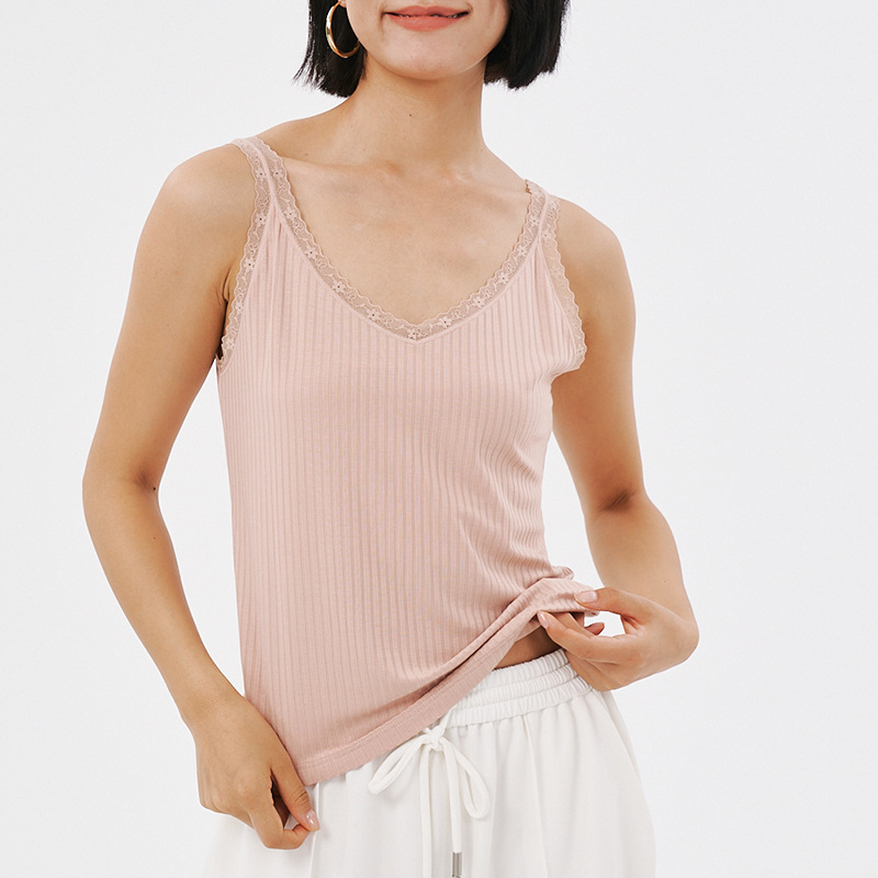 Small vest wide shoulder strap V-neck lace 6*8 thread 3479 bottoming vest Mina Shu Dan bottoming shirt sleeveless Small vest wide shoulder strap V-neck lace 6*8 thread 3479 bottoming vest Mina Shu Dan bottoming shirt sleeveless