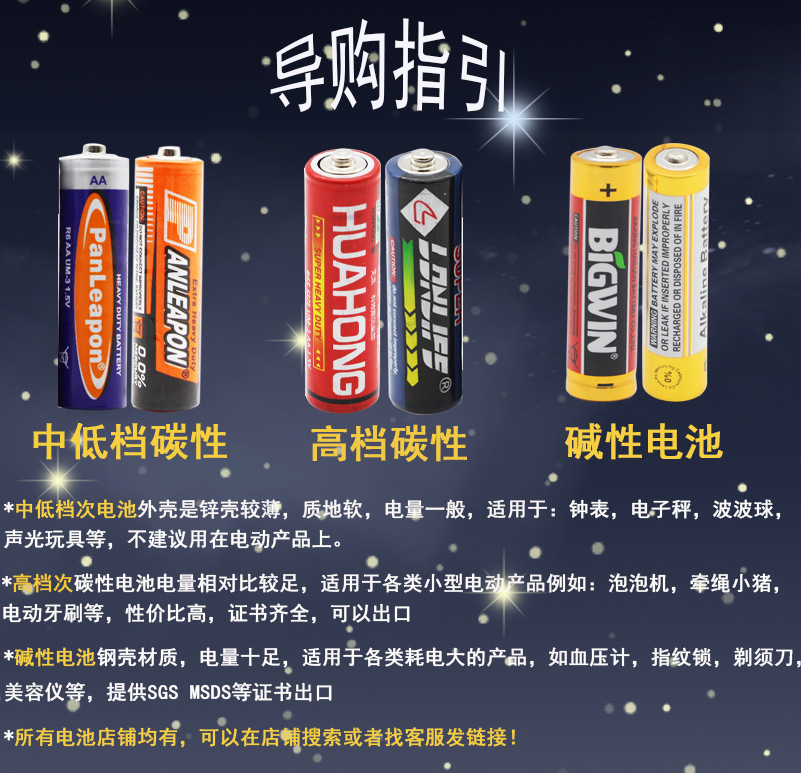 华力丰不同电池讲解