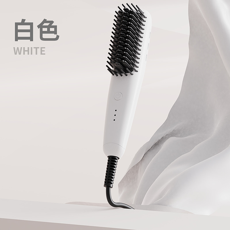 Peine de pelo liso transfronterizo, los iones negativos no dañan el cabello, peine de pelo liso inalámbrico LCD portátil, rizado recto, dormitorio de doble uso, duración de la batería larga