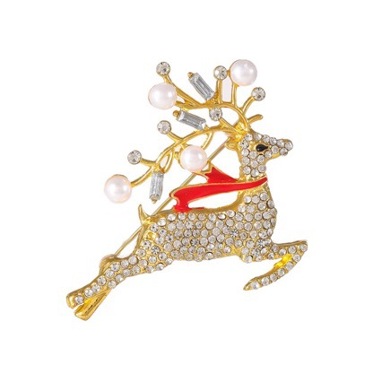 Retro hertengewei reversspeld heren jas accessoire strass broche_voghion.com
