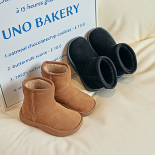 ��Ƥ��ͯѩ��ѥ���ë��ů2025�����ӽq�Ӻ�Ůͯѥ�ӳ�����ͯ��ѥ