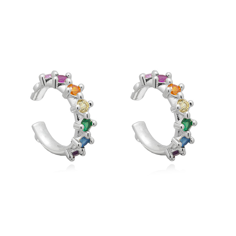 3g Weight Copper Ear Needle Material Zircon Inlay Material Ear Studs Classification 1 Pair Quantity Holiday, Daily Occasion Copper Material Solid Color Pattern Women's Gender Inlay Design Simple Style, Classic Style Style 1 Pair Simple Style Classic Style Solid Color Inlay Copper Zircon Ear Studs 9