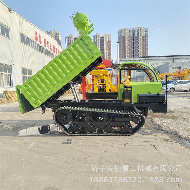 10吨实心轮履带运输车 土石搬运履带爬山王 矿山履带运输自卸车