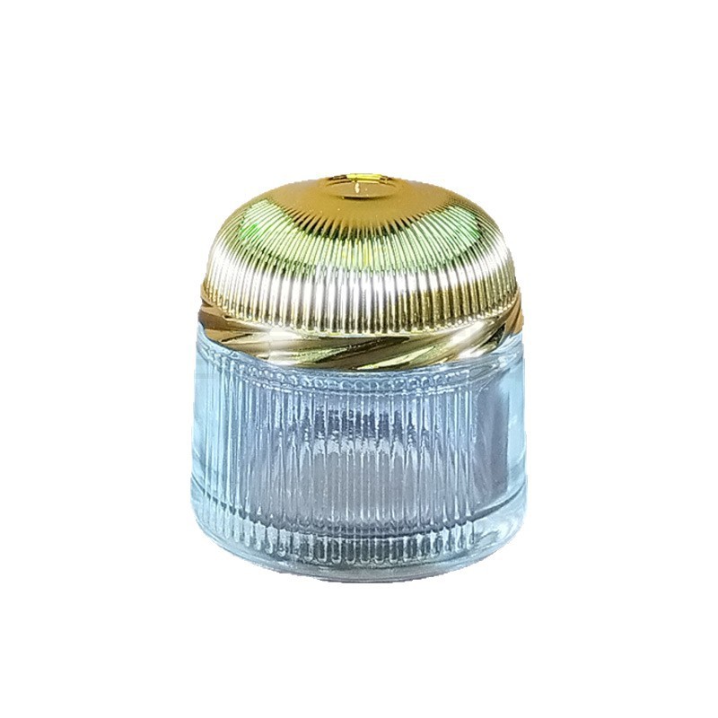 新款30g竖纹琉璃质感膏霜瓶透明广口面霜瓶护肤品分装瓶精油喷雾|undefined