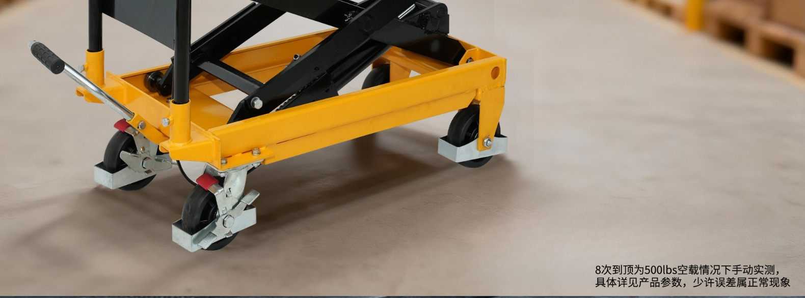 Manual Hydraulic Lifting Workbench, Indoor and Outdoor Transport Mobile Scissor-Type Folding Lift, Mobile Handcart