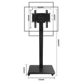 32-65寸电视机可移动支架旋转落地立式推车一体机显示器通用挂架
