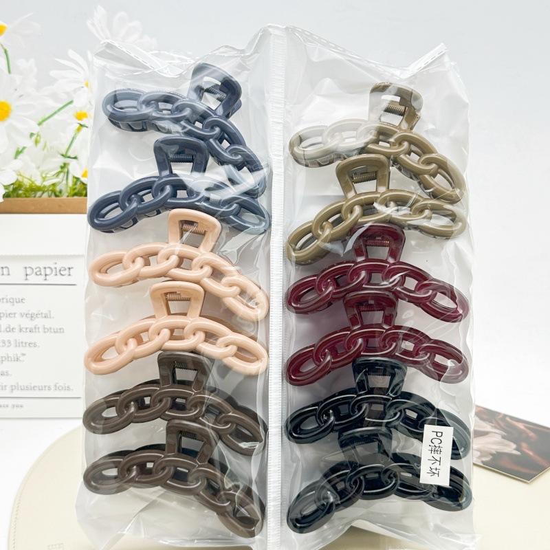 Pinza de pelo grande de plástico con diseño de PC, color té con leche, para mujer, estilo coreano, versión coreana, accesorios de tienda de dos yuanes. image 26