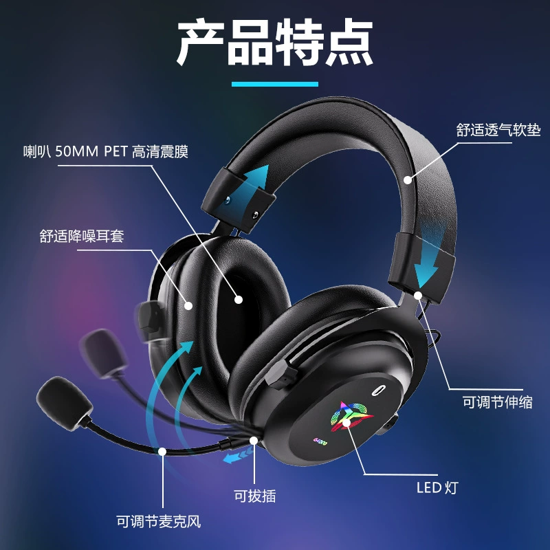 Экстра-длинные игровые наушники, bluetooth, прямые продажи с фабрики