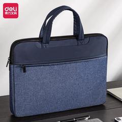 Deli 63755 briefcase office document bag business bag portable information bag computer bag office meeting bag