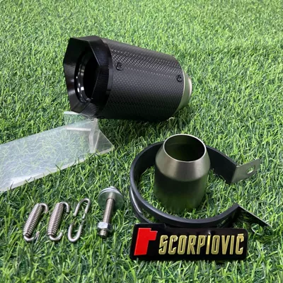 Motorcycle exhaust pipe, tail section general series - ar-carbon-fiber-octagonal-tip-51mm