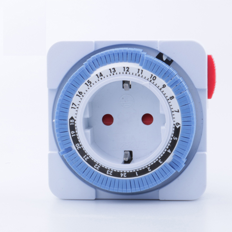 跨境德式机械定时器家用智能定时插座24小时循环预定时开关自动断