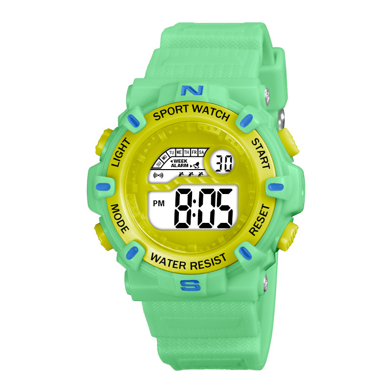Sencillo Escuela Primaria niños y niñas deportes reloj electrónico multifunción de sincronización luminosa reloj electrónico de fábrica al por mayor