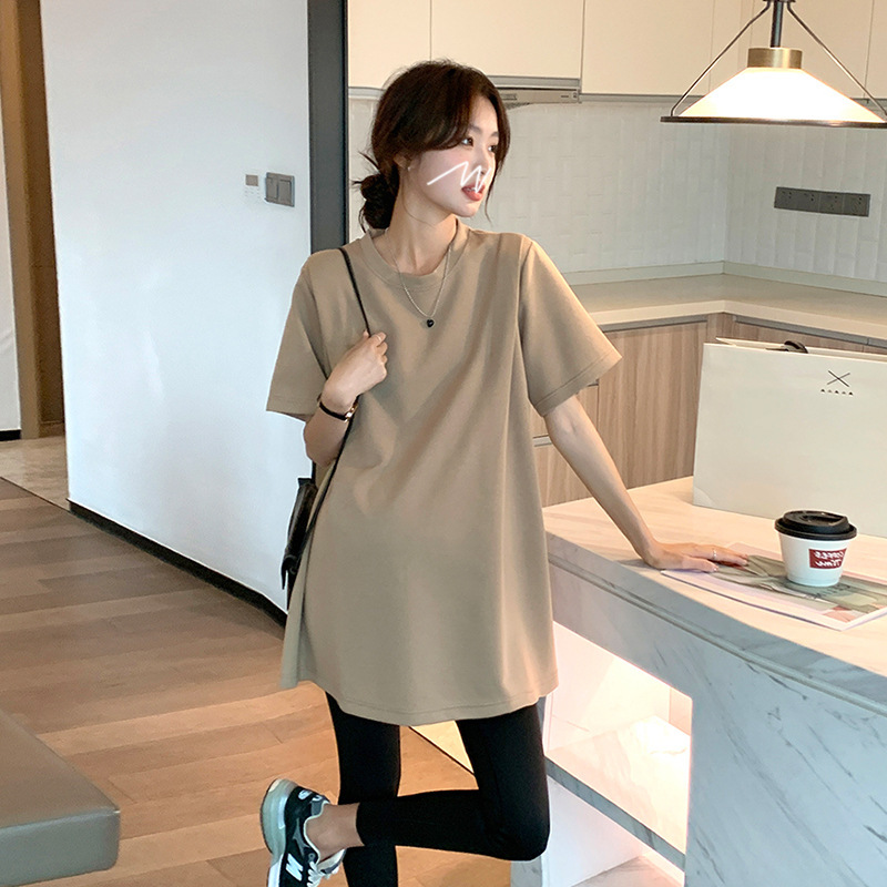 Maternity Wear, Summer Fashion Dress, Stylish Dress That Covers the Belly and Doesn'T Show Pregnancy, Trendy Top, Fashionable 2026 Summer Short-Sleeved T-Shirt