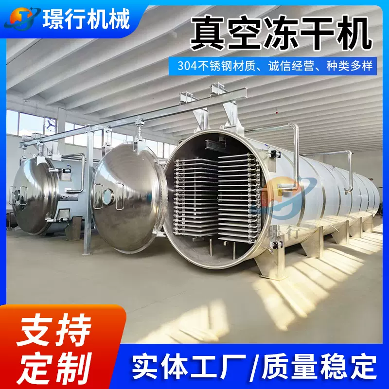 大型食品冻干机定制冻干机果蔬柠檬片真空设备南瓜红薯真空冻干机
