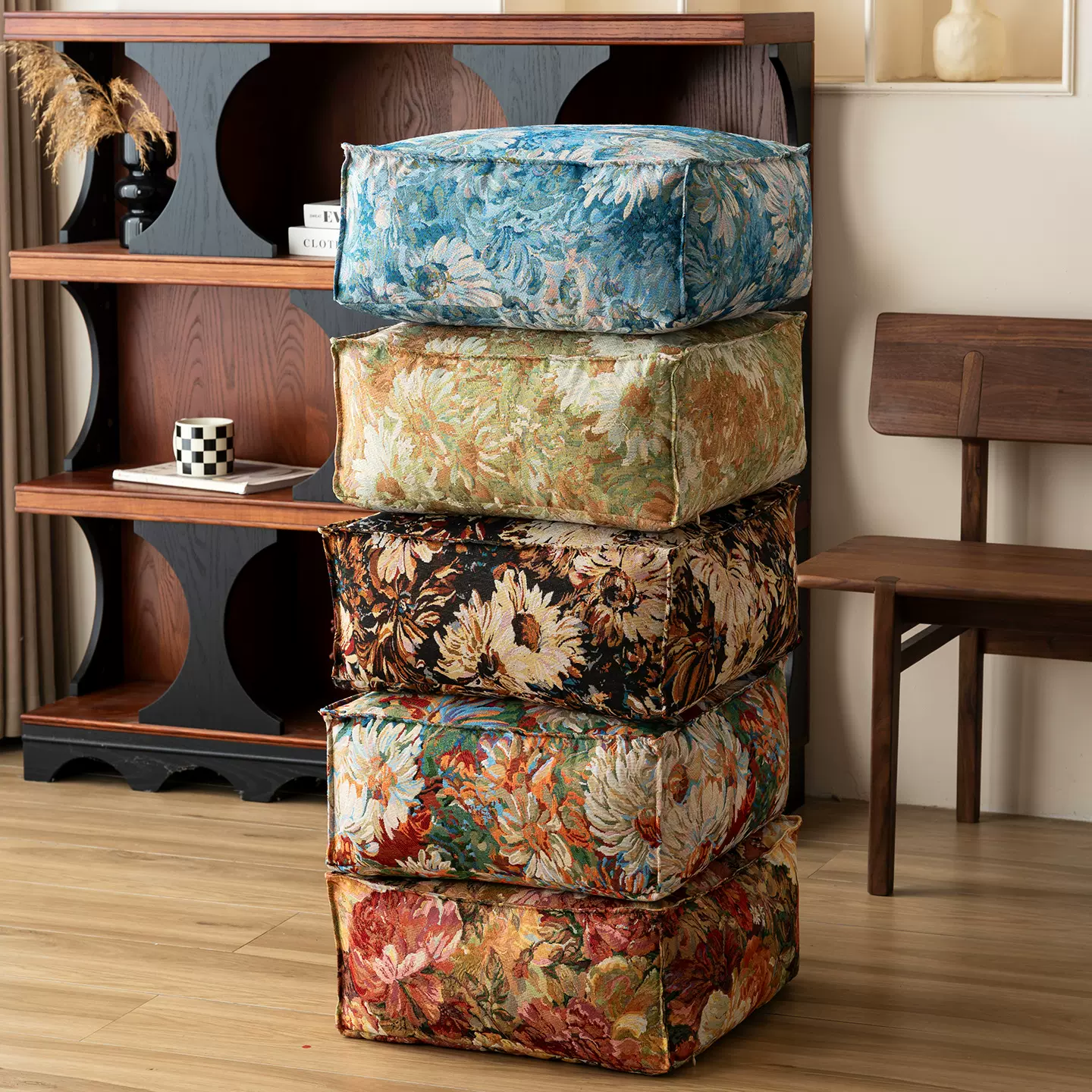 民族风格榻榻米蒲团涤棉提花客厅卧室家用坐敦久坐不塌陷地上坐垫