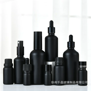 定制玻璃精油瓶设计logo丝印烫金烫银喷色镀金镀银胶头滴管泵头