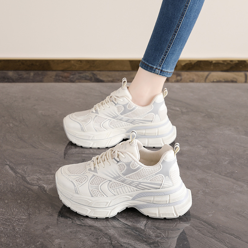 Women's Dad Shoes 2025 Autumn New Breathable Mesh Shoes Women's Thick-Soled Height-Increasing Casual Running Sneakers Trendy Women's Shoes Women's Dad Shoes 2025 Autumn New Breathable Mesh Shoes Women's Thick-Soled Height-Increasing Casual Running Sneakers Trendy Women's Shoes