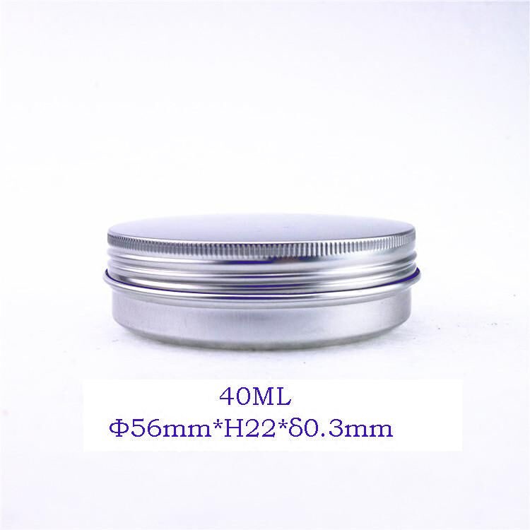 Spot caja de aluminio redonda crema de cera para el cabello plateada matcha cosméticos té manicura joyería embalaje bocadillos para mascotas aluminio pequeño