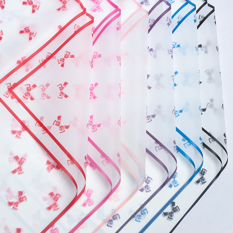 Huaxi bordes de arco de flores flores flores de papel de embalaje floral diy regalo semitransparente papel de envoltura impermeable al por mayor