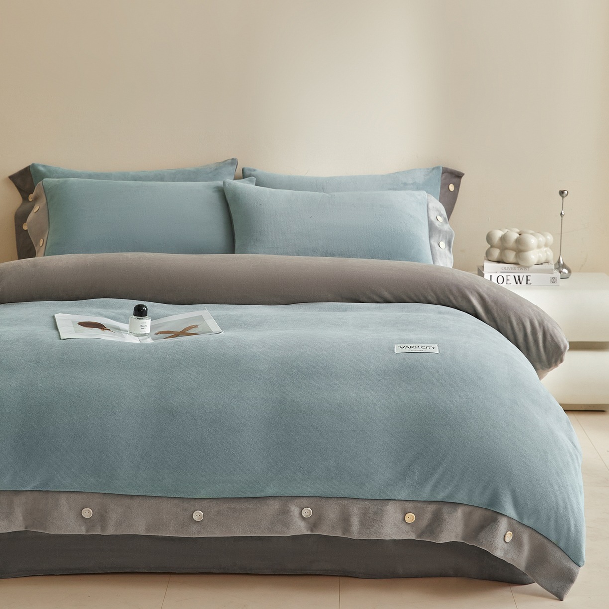 2026加厚保暖牛奶绒四件套A类宝宝绒被套纯色宿舍三件套床单床笠