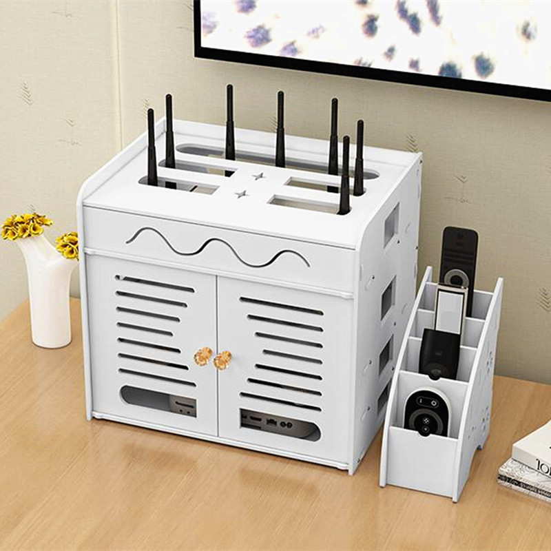 Caja de almacenamiento de enrutador inalámbrico wifi hogar creativo luz escritorio de lujo set-top box patch board caja de almacenamiento caja de cable