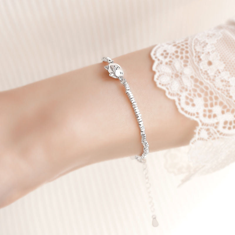 Süßes Katzen- Und Bären-armband Für Damen In Silber_voghion.com