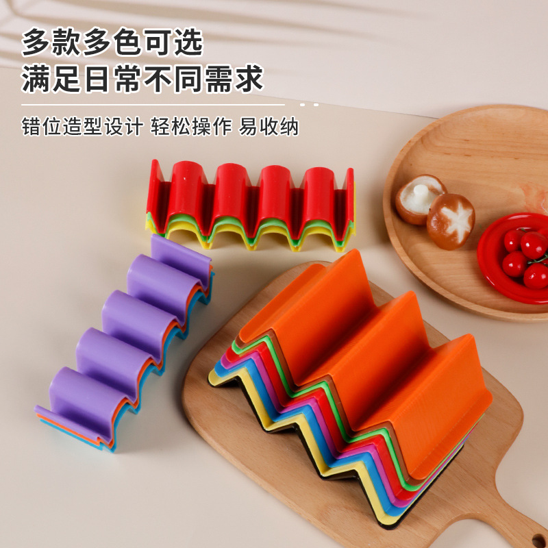 Cross-border plastic pancake holder Mexican barbecue pancake rack portable plastic tray wave burrito tray