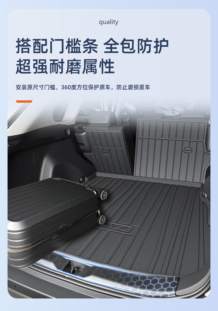 Suitable for 26 models of Toyota RAV4, special trunk mat, tail box mat, 23 car RV4 accessories 2024