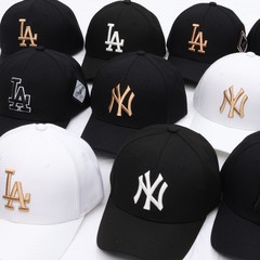 硬顶MLB帽子男女NY洋基队棒球帽可调节遮阳硬顶大标LA鸭舌棒球帽