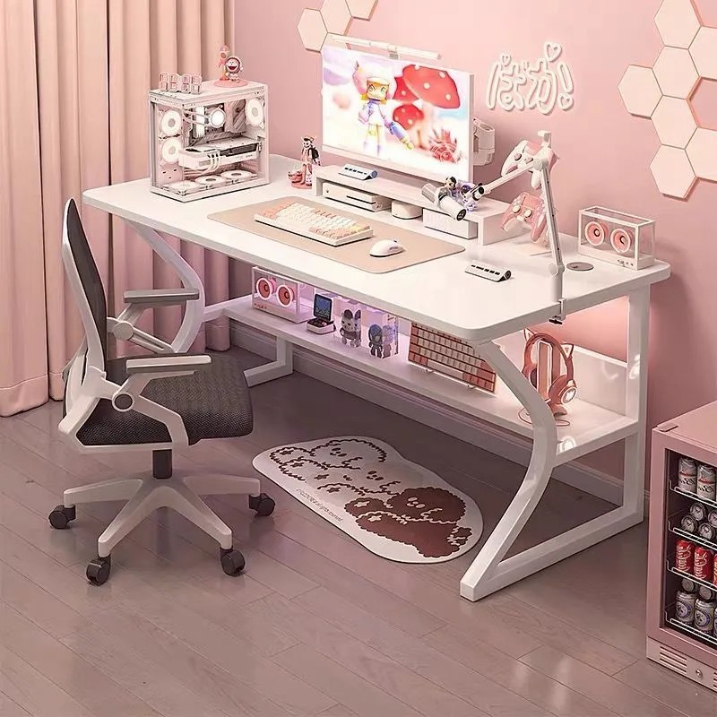 Girls' Home Bedroom Gaming Desk 2024 New Desktop Computer Desk Office Writing Desk Simple Rental House Desk