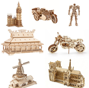 �羳���u3D3d���wƴ�Dľ��ƴ�bģ��DIYľ�|ƴ�D�ֹ�ƴ�b�������